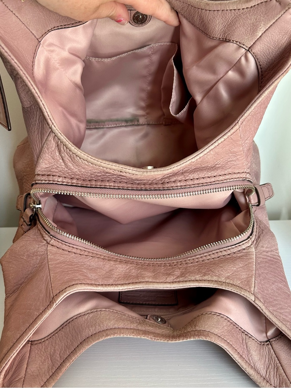 Coach Madison Maggie Y2K Hobo Bag Mauve Pink - Picture 4 of 12